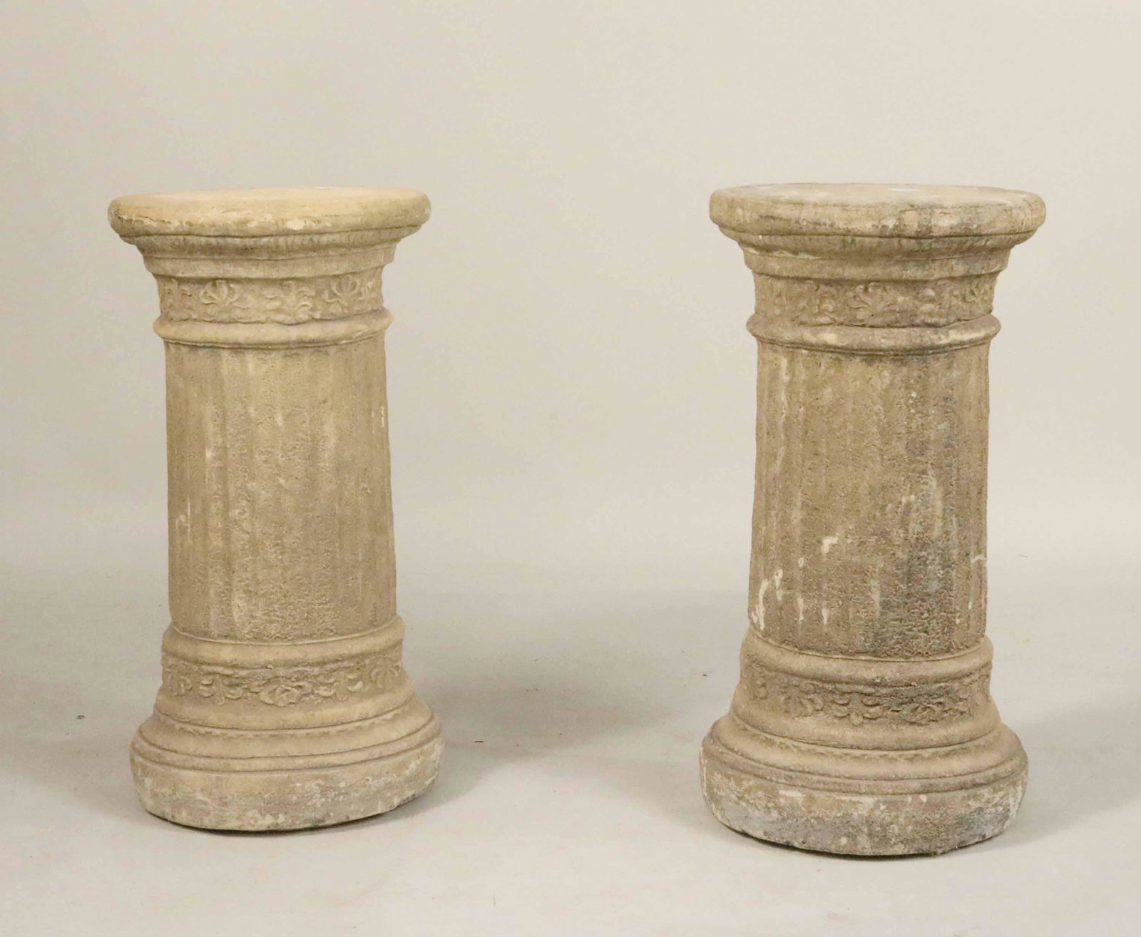 Pair of Classical Style Cast Concrete Pedestals (1 of 7)