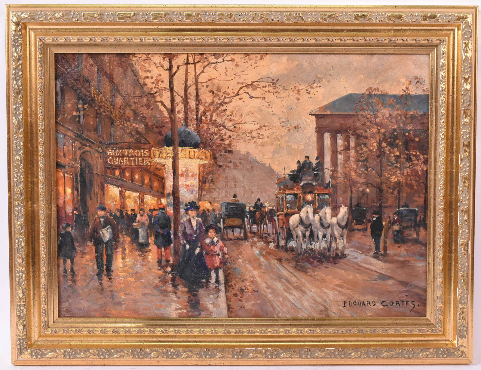 Oil on Canvas "La Madeleine" After Edouard Cortes: (French, 1882-1969) bears signature "Edouard Cortes" l.r. Sight size: 13"h x 18"w