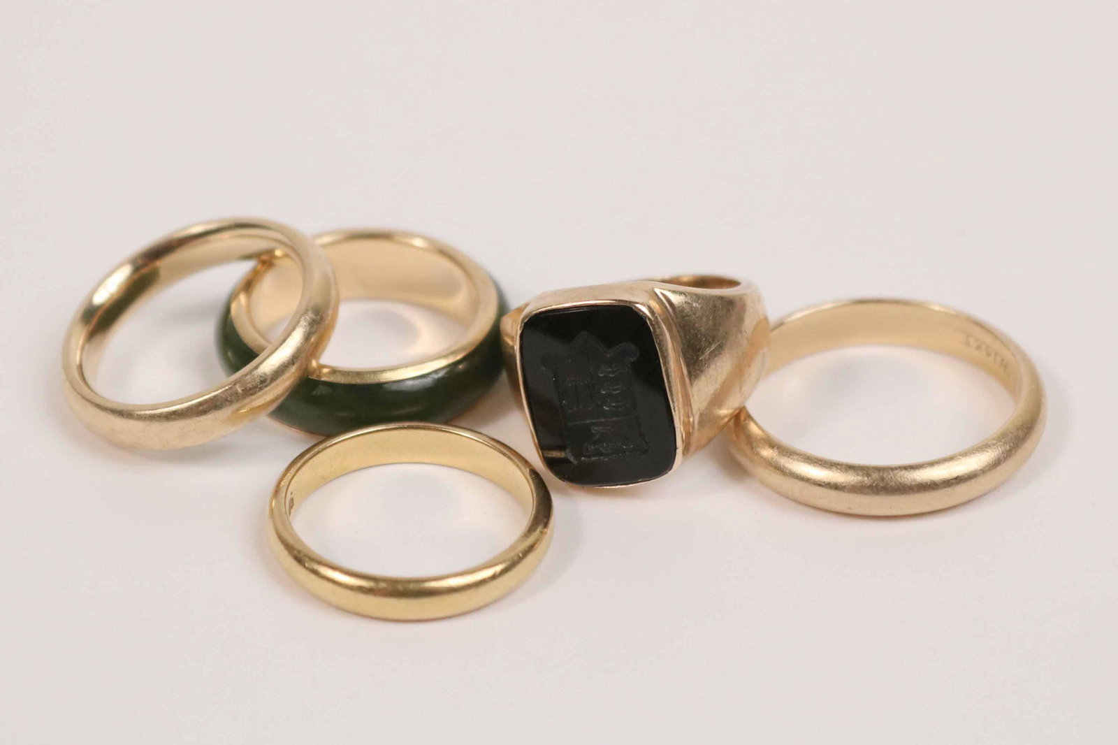 Three 14K Yellow Gold Band Rings (1 of 4)