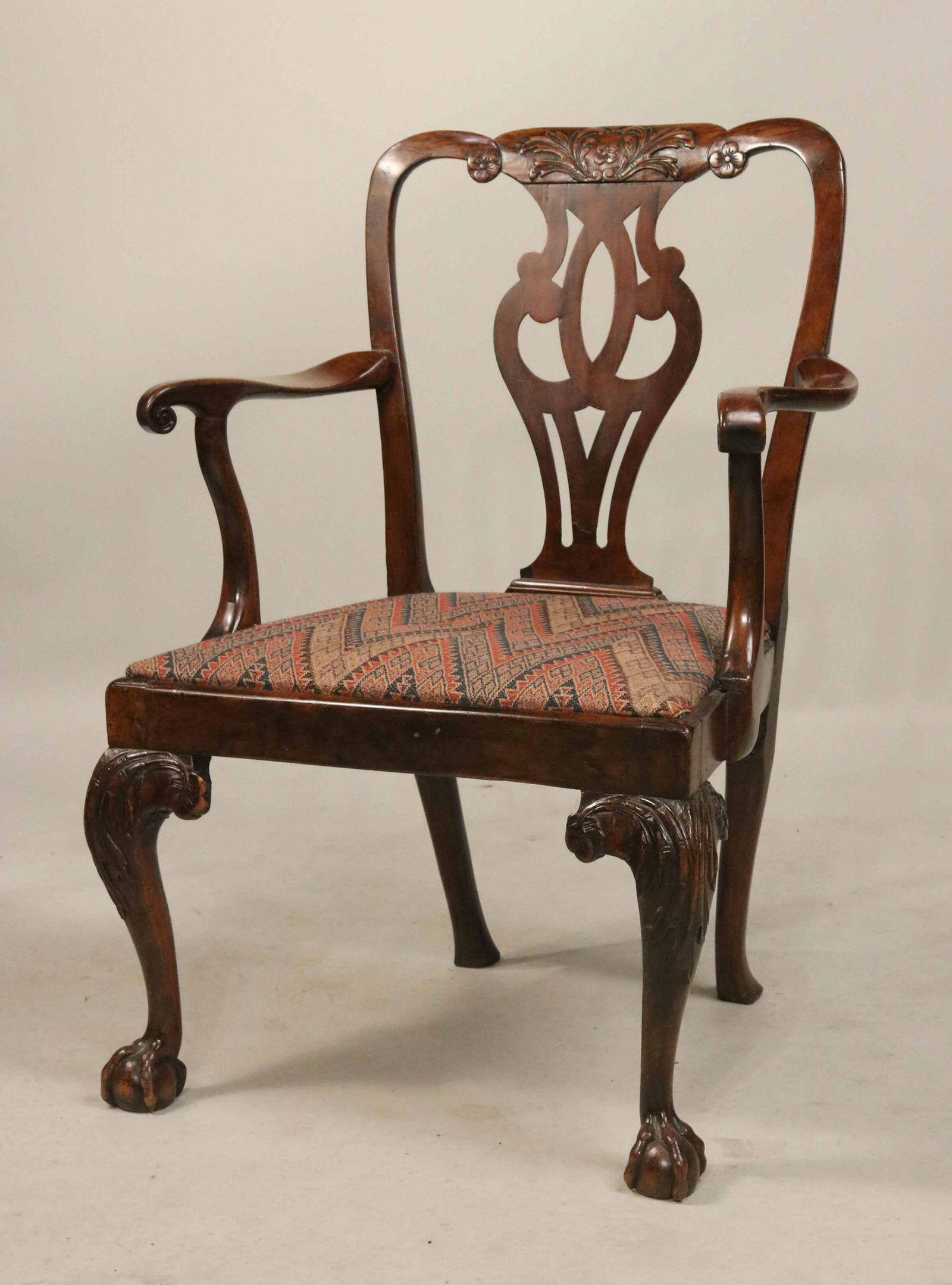 George III Carved Mahogany Armchair (1 of 9)