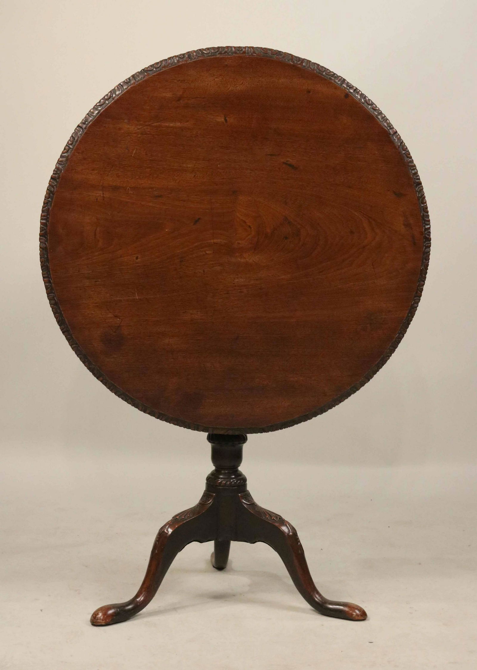 George III Carved Mahogany Tilt-Top Tea Table (1 of 7)