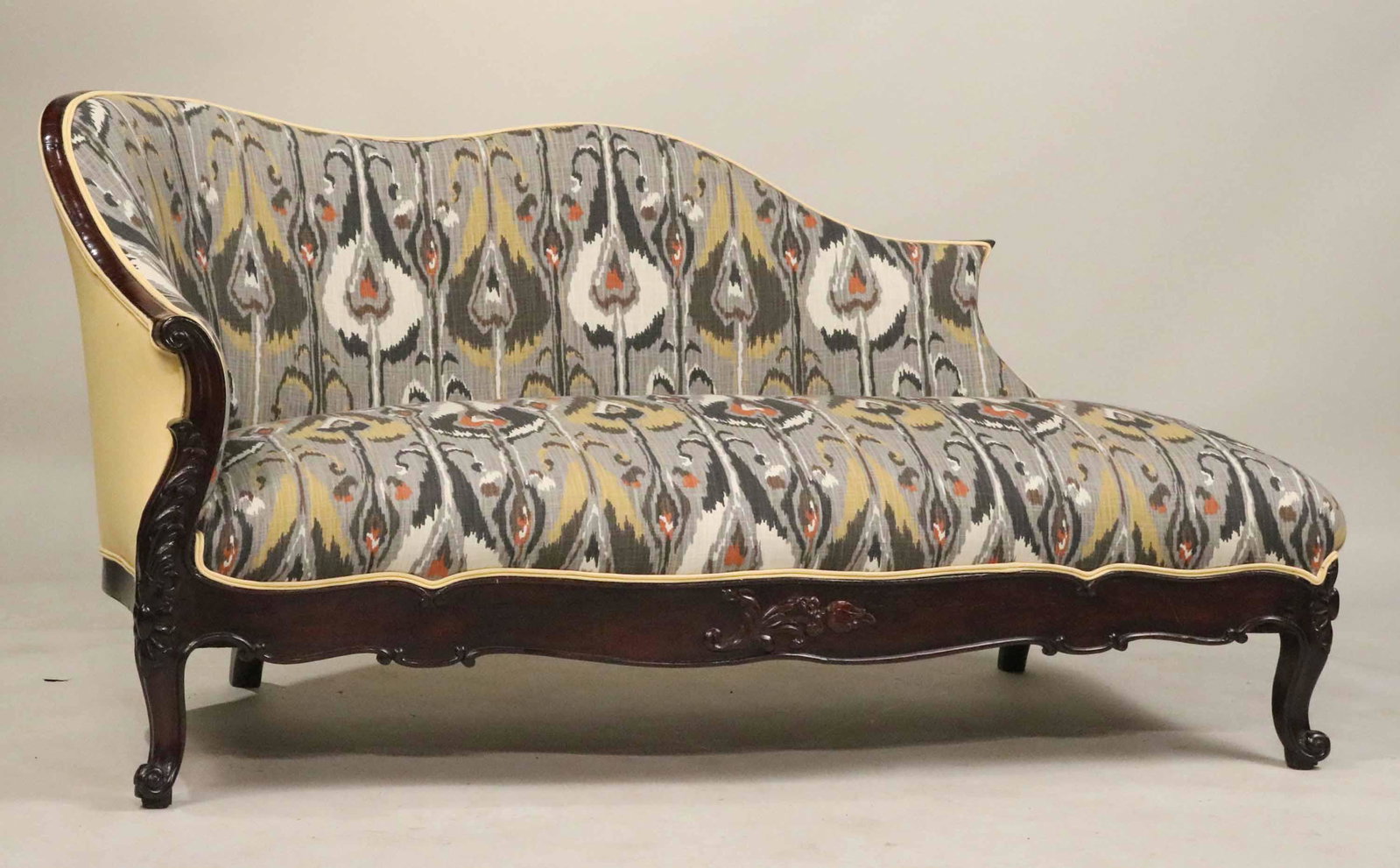 Louis Philippe Mahogany Recamier: Probably French, late 19th C. 32"h x 5'4"l x 27"d