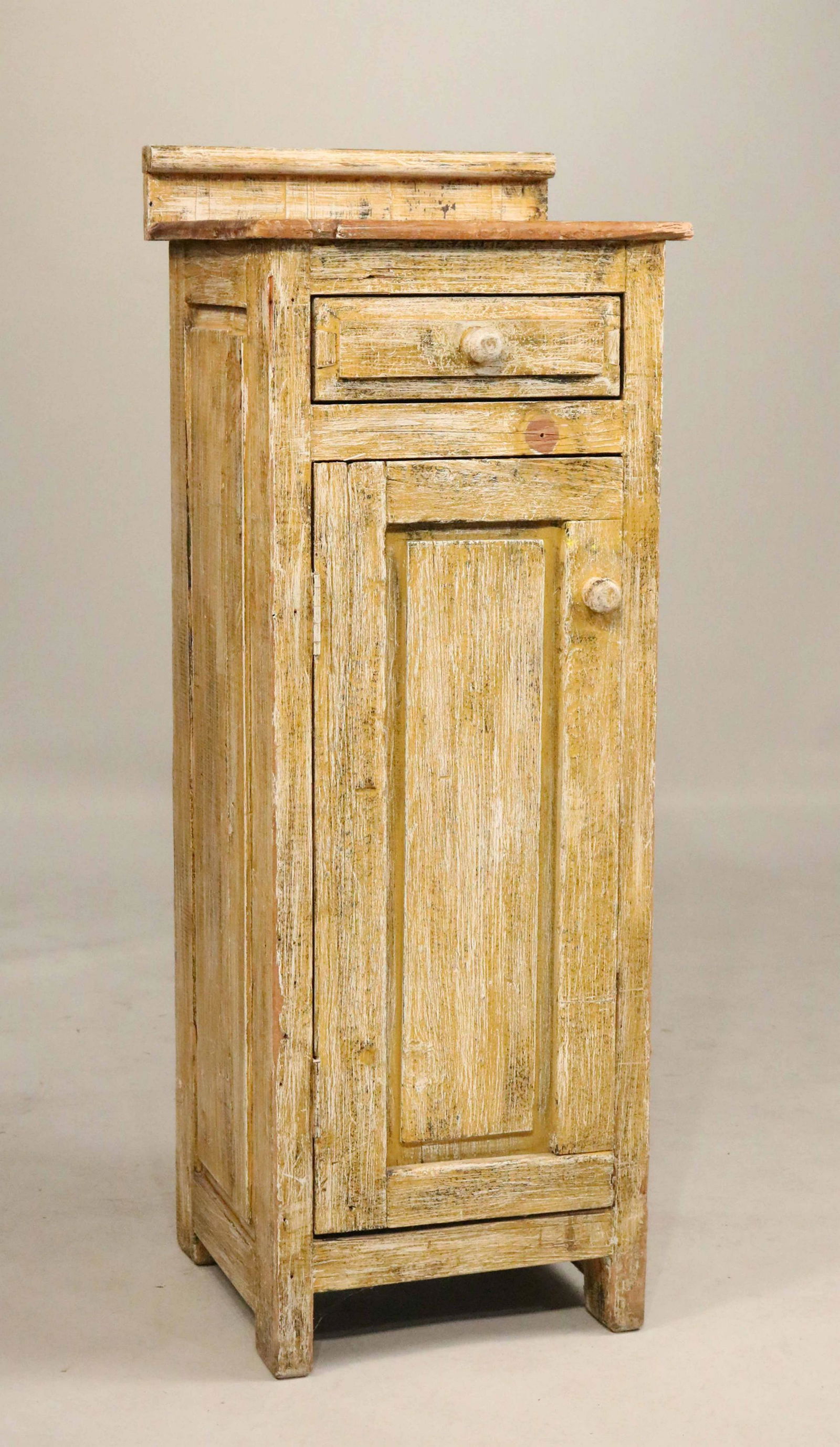 Scrubbed and Distressed Pine Side Cabinet (1 of 5)