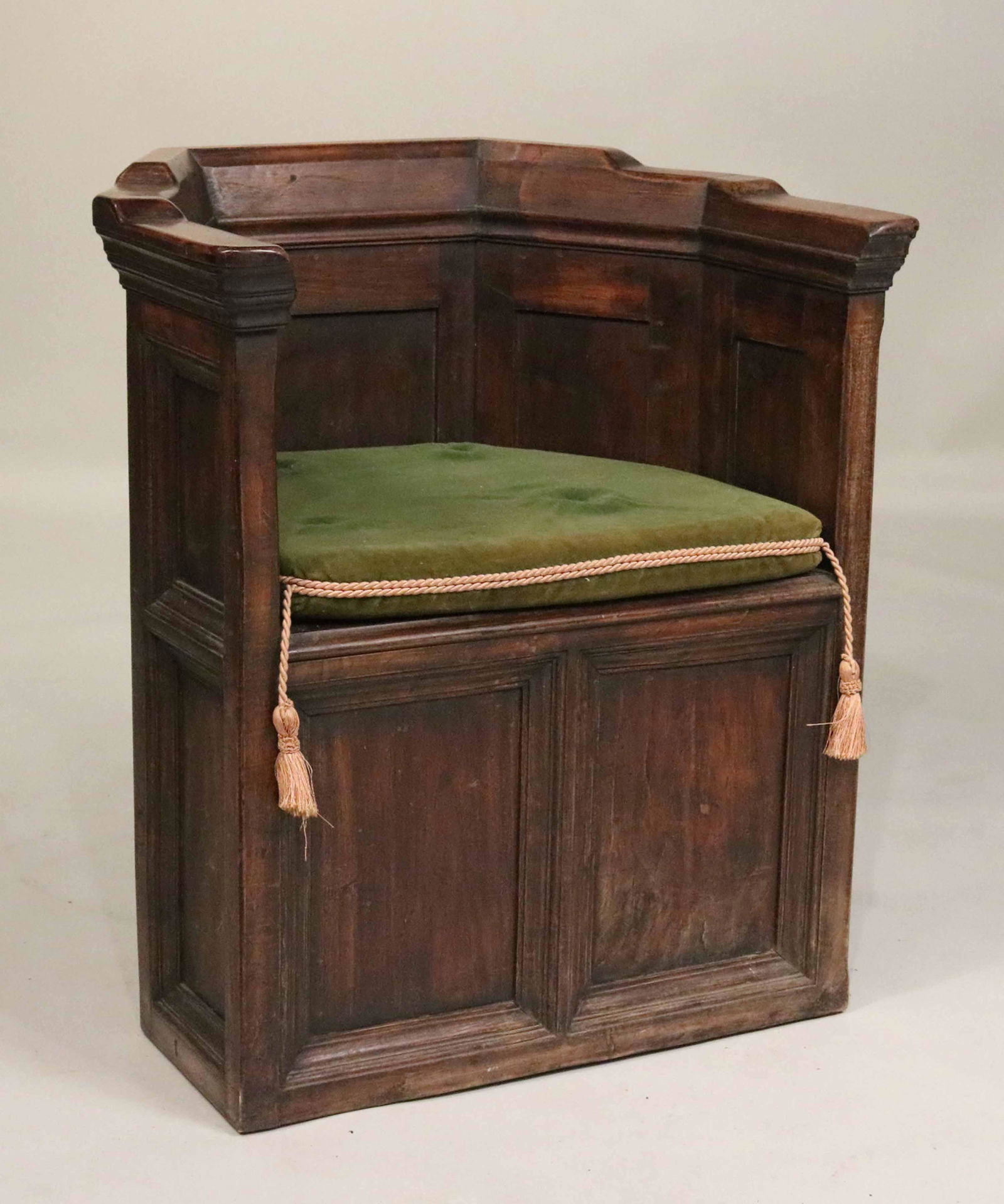 Baroque Style Walnut Barrel Back Armchair (1 of 6)