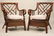 Pair of Bamboo and Rattan Armchairs