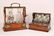 Two Victorian Brass Mounted Oak Tantaluses