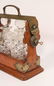 Two Victorian Brass Mounted Oak Tantaluses - 3