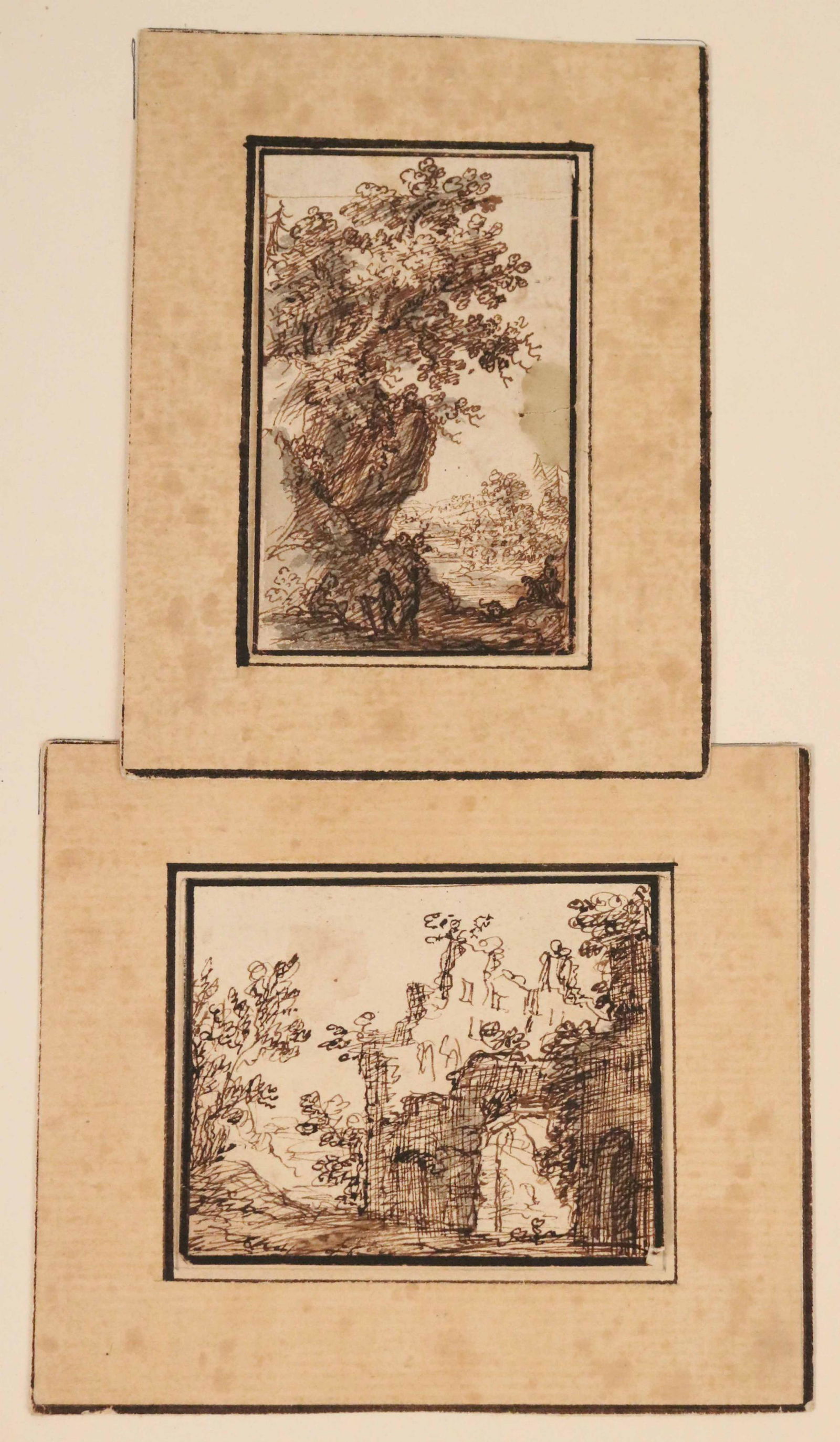Cornelius Huysmans, Two Inks on Paper, Landscapes (1 of 5)