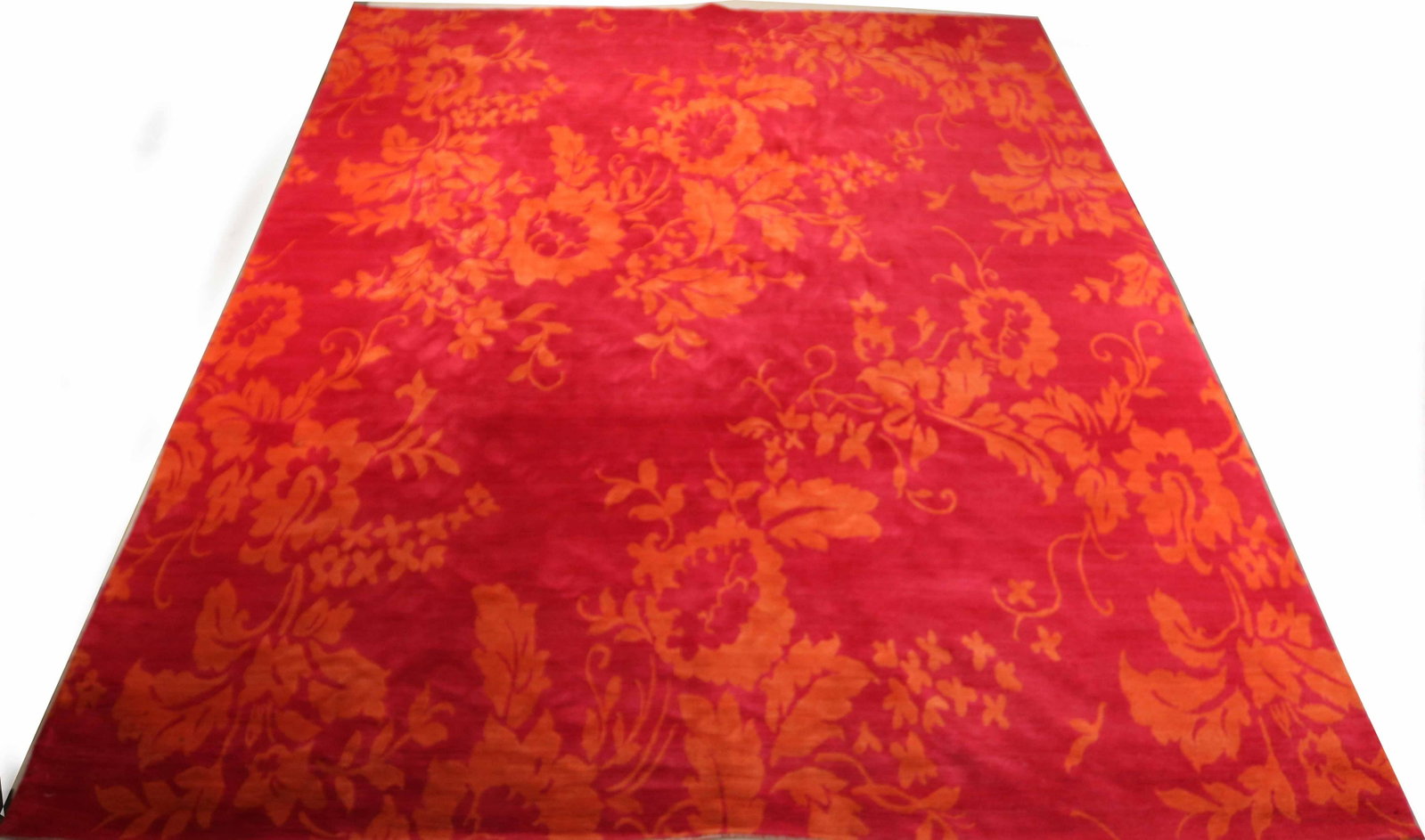 Nepalese Orange and Pink Carpet: The Rug Company, c. 2004. Apx. 9'w x 11'8"l
