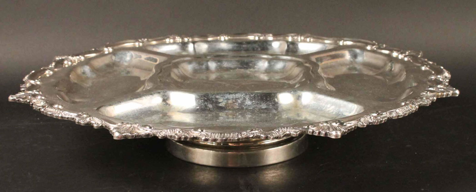 Silver Plated Sectioned "Lazy Susan" Serving Tray (1 of 7)