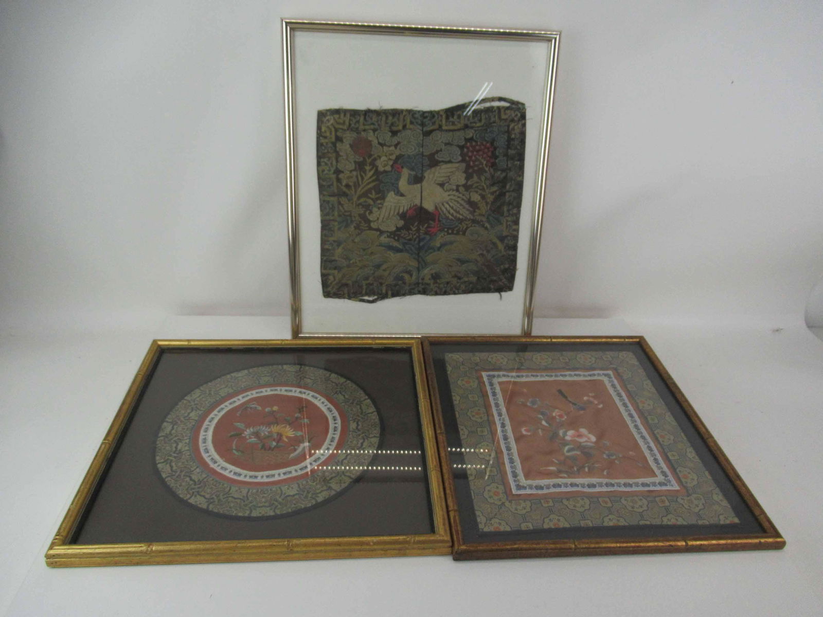 Three Framed Chinese Robe Badges (1 of 5)