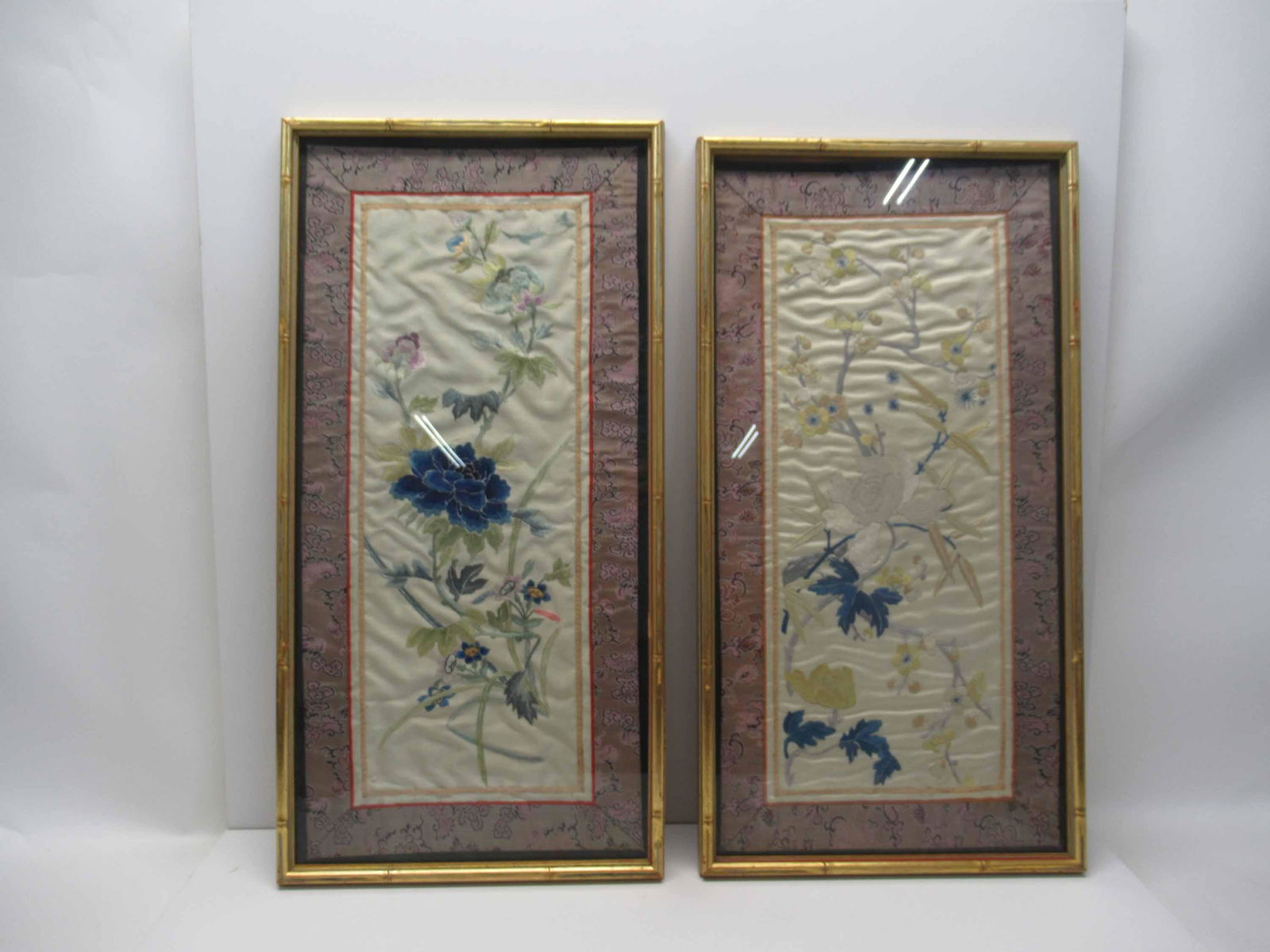 Two Asian Silk Embroidery Panels (1 of 7)