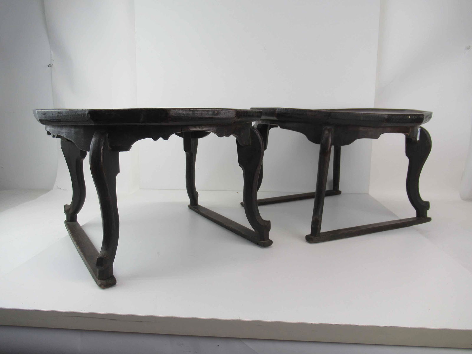 Pair of Korean Hardwood Low Tray Tables (1 of 7)