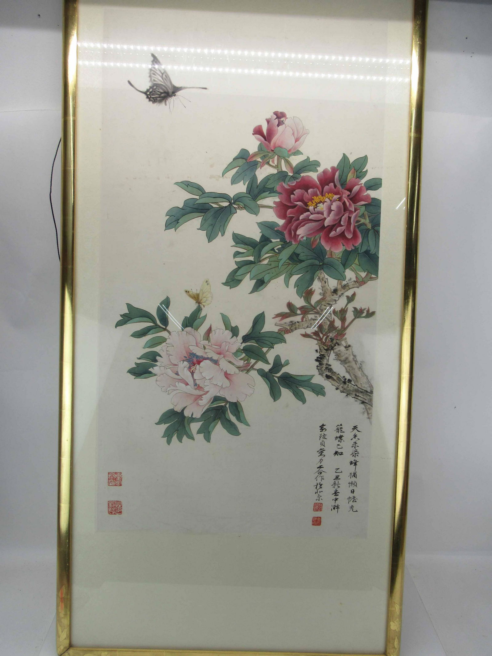 Three Japanese Prints on Board Mounted and Framed (1 of 5)