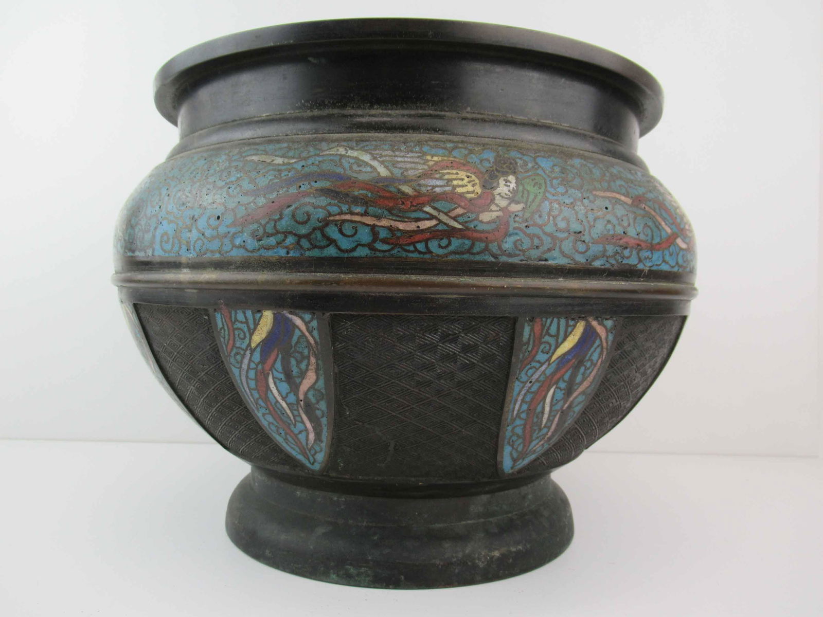Bronze Champleve Planter (1 of 8)