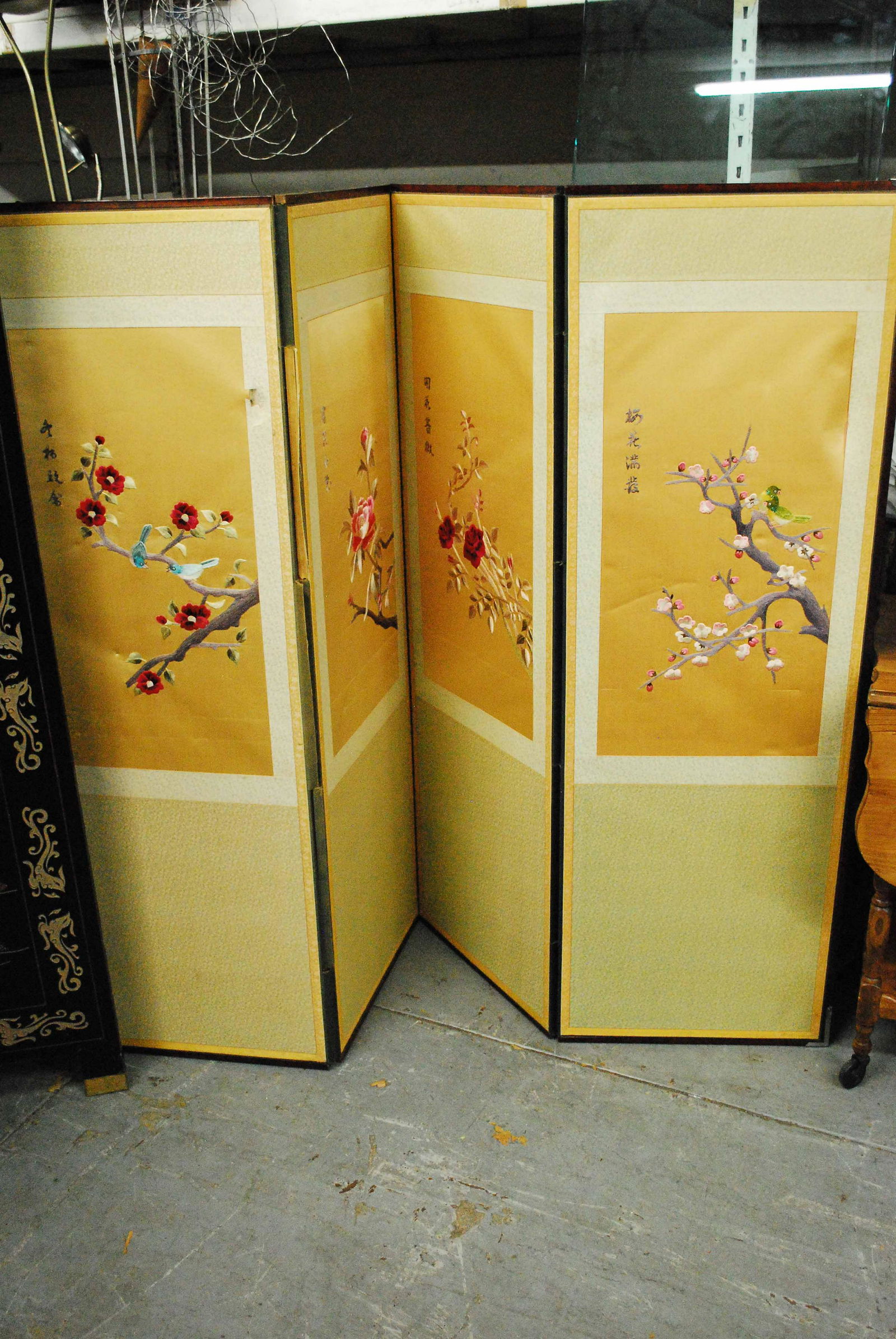 Asian Four Panel Dressing Screen (1 of 6)