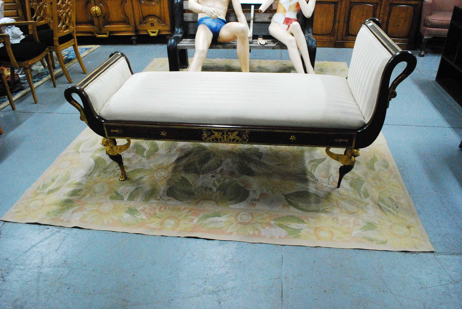 French Empire Mahogany Recamier (1 of 9)