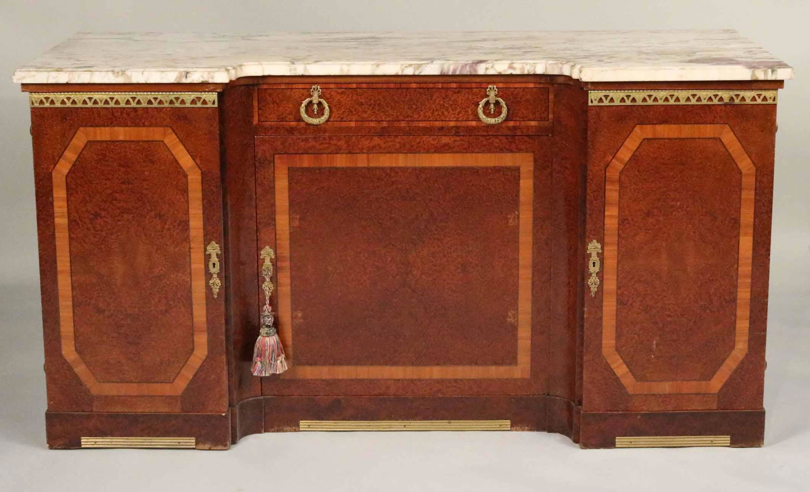 Louis XVI Style Marble-Top Side Cabinet (1 of 8)