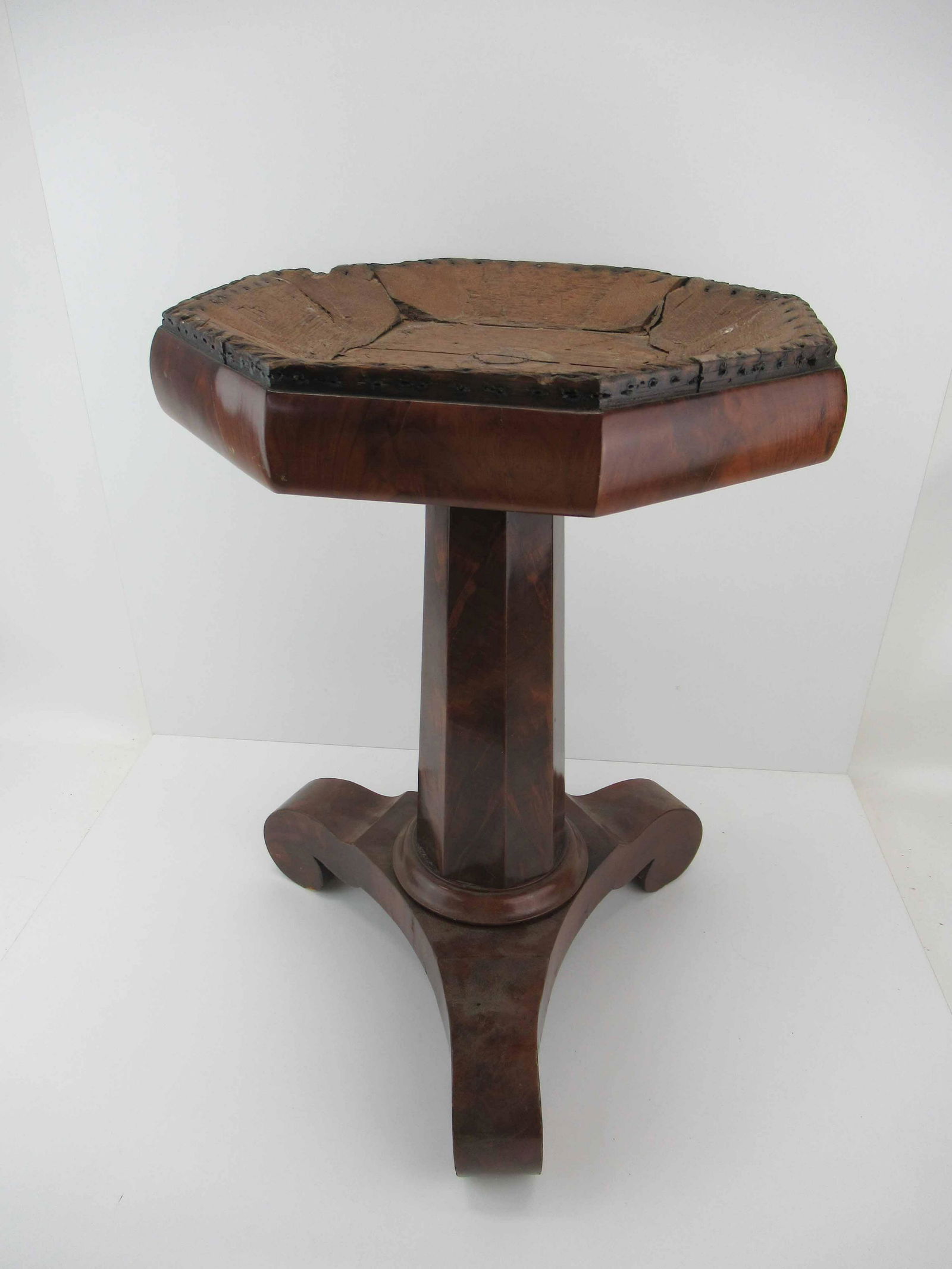 Antique Adjustable Biedermeier Style Piano Stool (1 of 5)