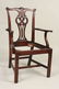 George III Style Mahogany Open Armchair