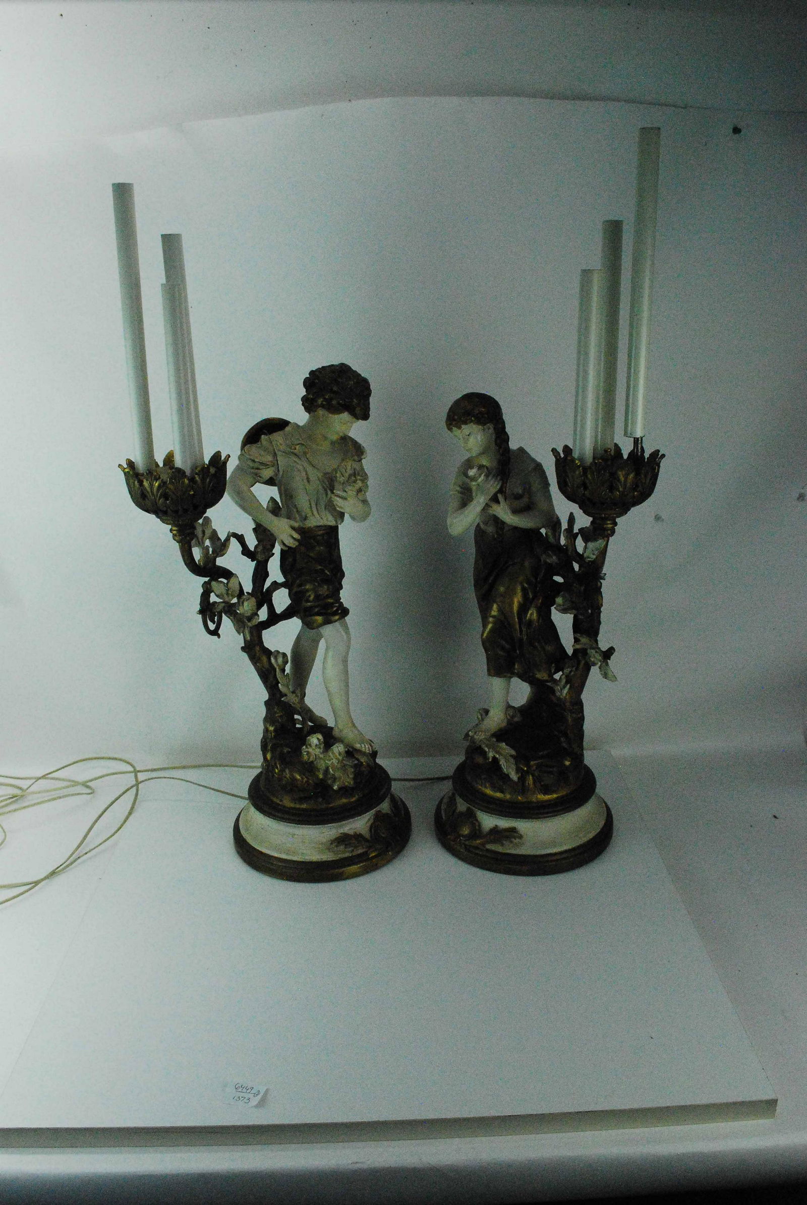 L.F. Moreau Pair of Figural Candelabras (1 of 8)