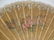Antique Mother of Pearl Silk & Lace Painted Fan - 2