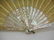 Antique Mother of Pearl Silk & Lace Painted Fan - 3