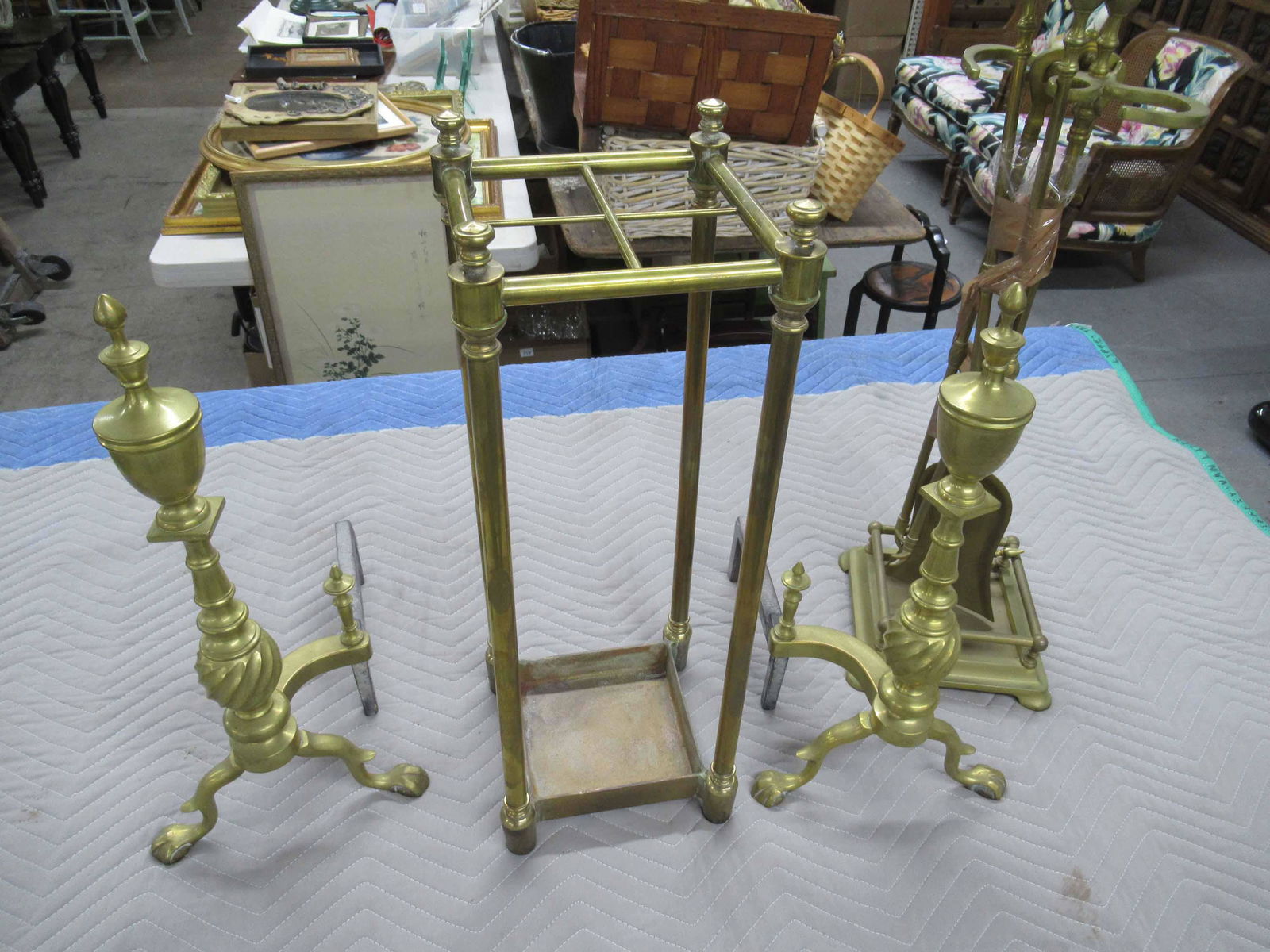 Pair of Vintage Brass Andirons (1 of 6)