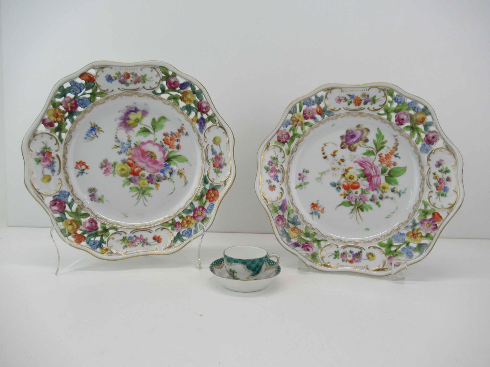 2 Antique Carl Thieme Dresden Salad Plates (1 of 8)