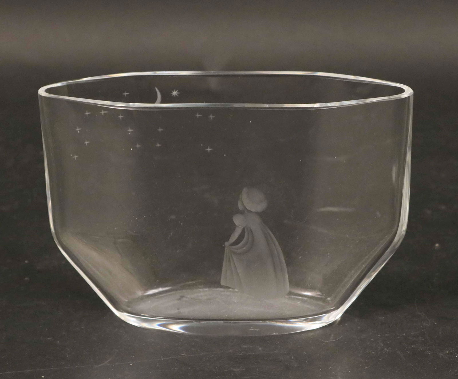 Orrefors Etched Glass Vase (1 of 4)