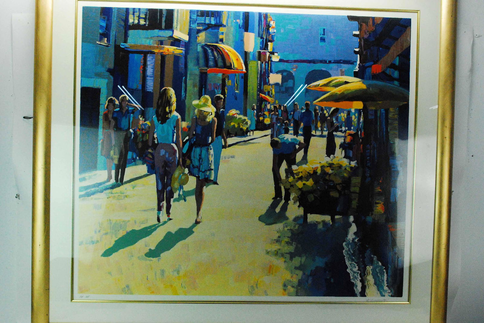 Howard Behrens Lithograph of Street Scene (1 of 5)
