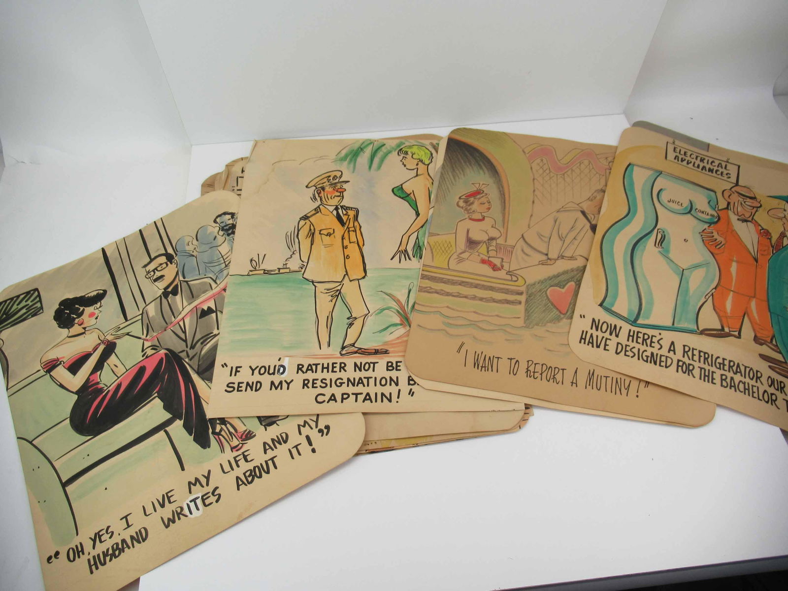 Group of 23 Assorted 1950s Satire Cartoons (1 of 6)