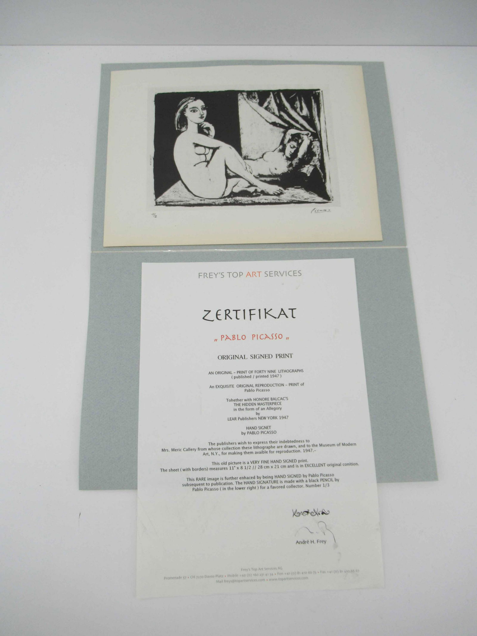 Black and White Picasso Print of Two Nudes (1 of 5)