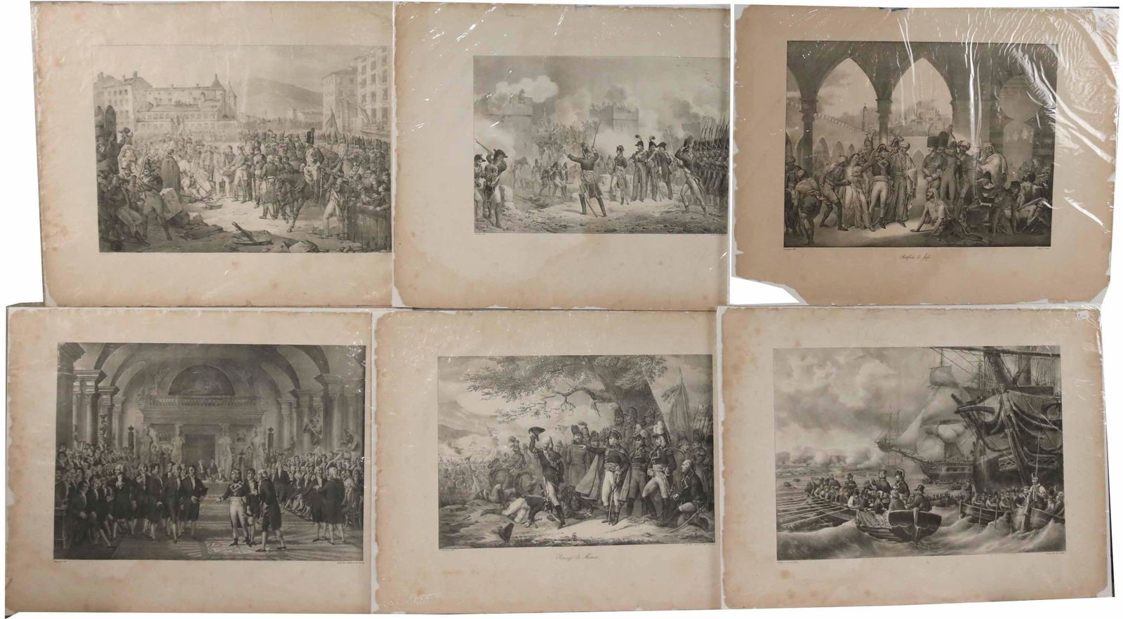Group of Six French Army Prints (1 of 7)
