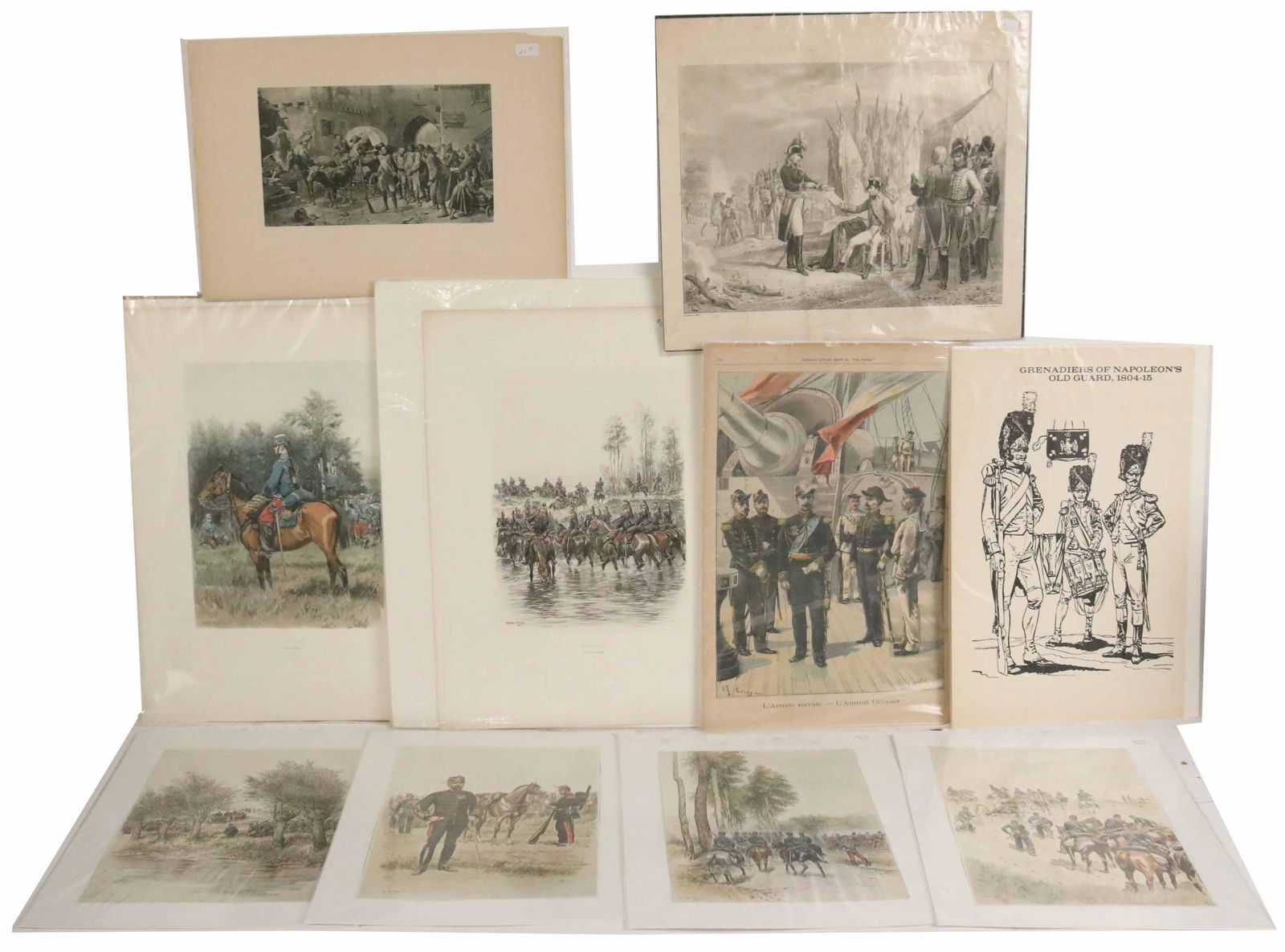 Ten French Military Prints (1 of 5)