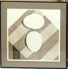 Black and White Serigraph, Gerald Garston: Black and White Serigraph, Gerald Garston. Titled "Two Eggs', bears pencil signature lr Gerald Garston. 13"h x 13"w