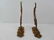 Antique Pair of Gilt Metal Wall Brackets - 5