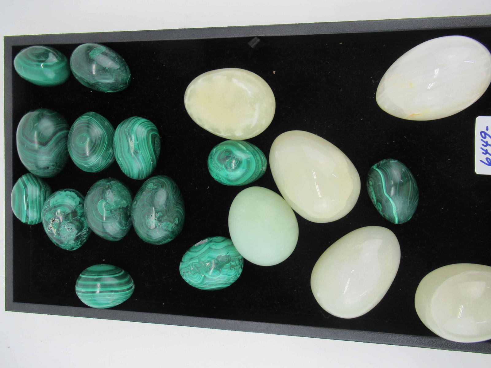 Group of Assorted Onyx and Malachite Eggs (1 of 3)