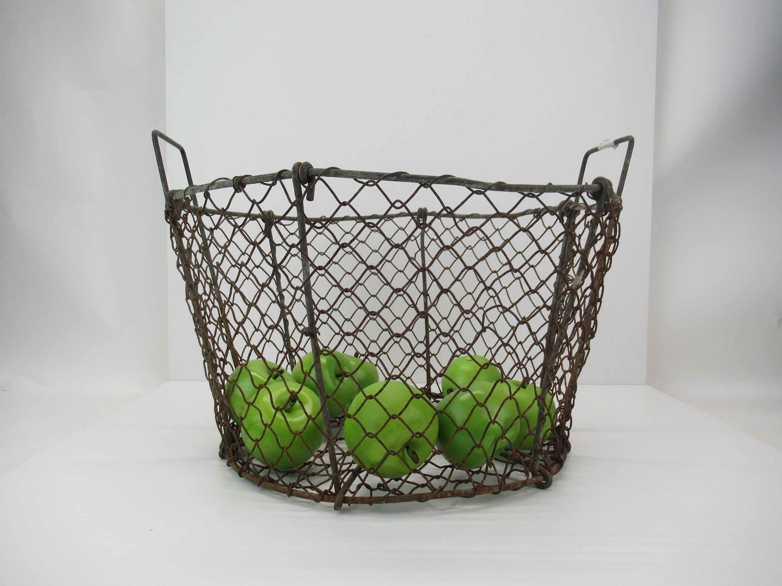 Vintage Chicken Wire Style Gathering Basket (1 of 5)