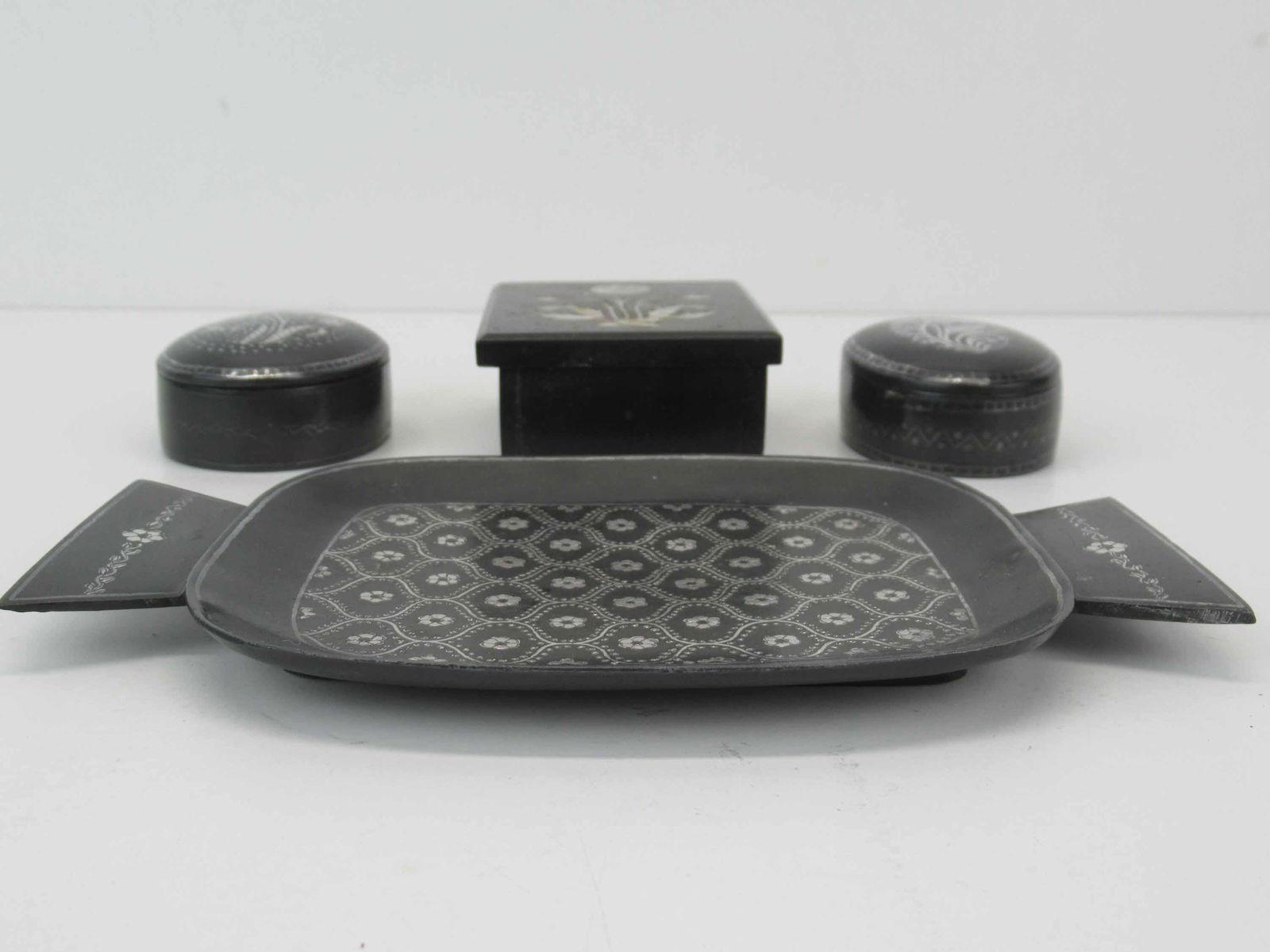 Three Bidri Silver Inlay Table Articles (1 of 4)