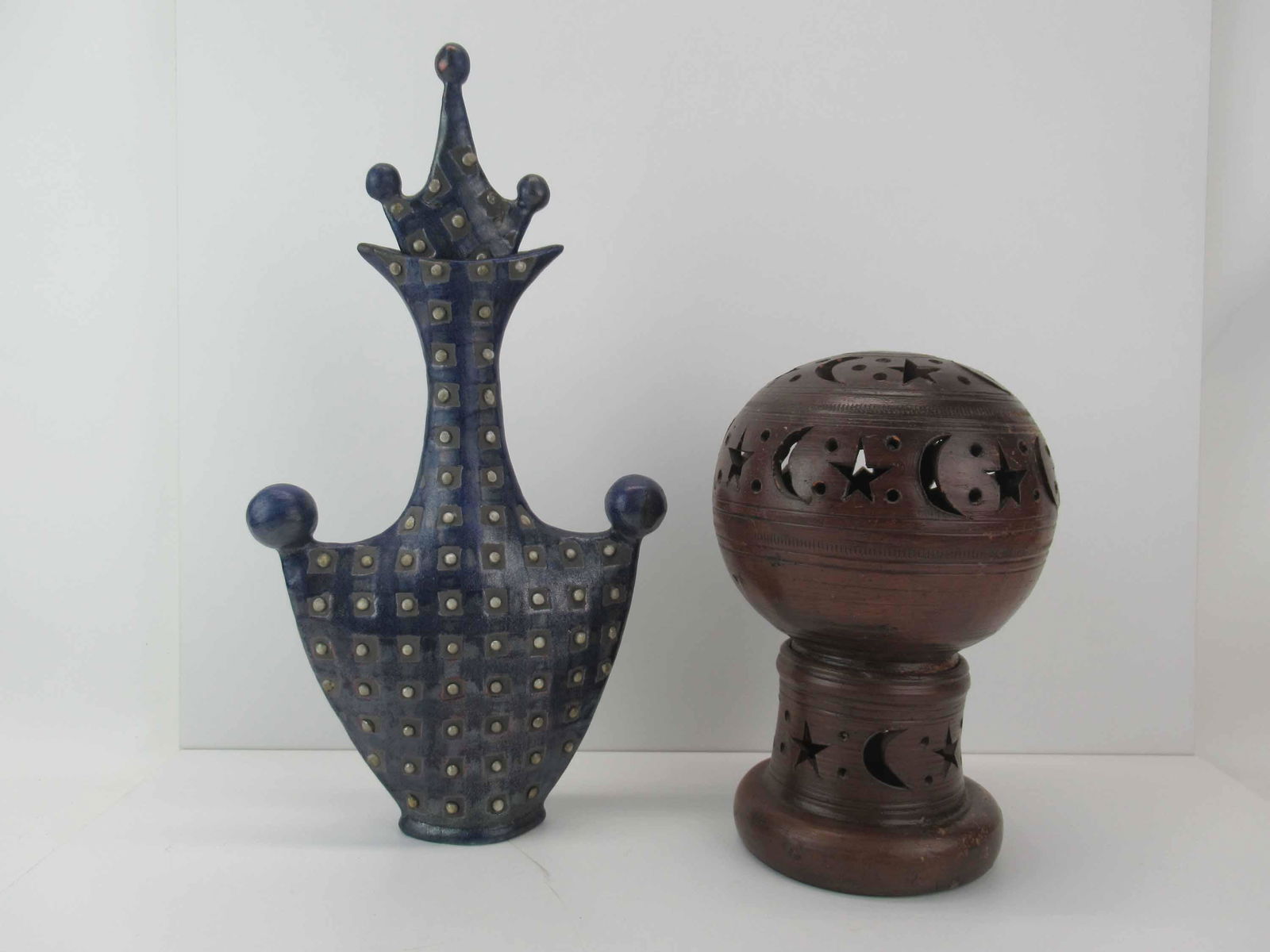 Modern Iridescent Raku Pottery Bottle Decanter (1 of 10)