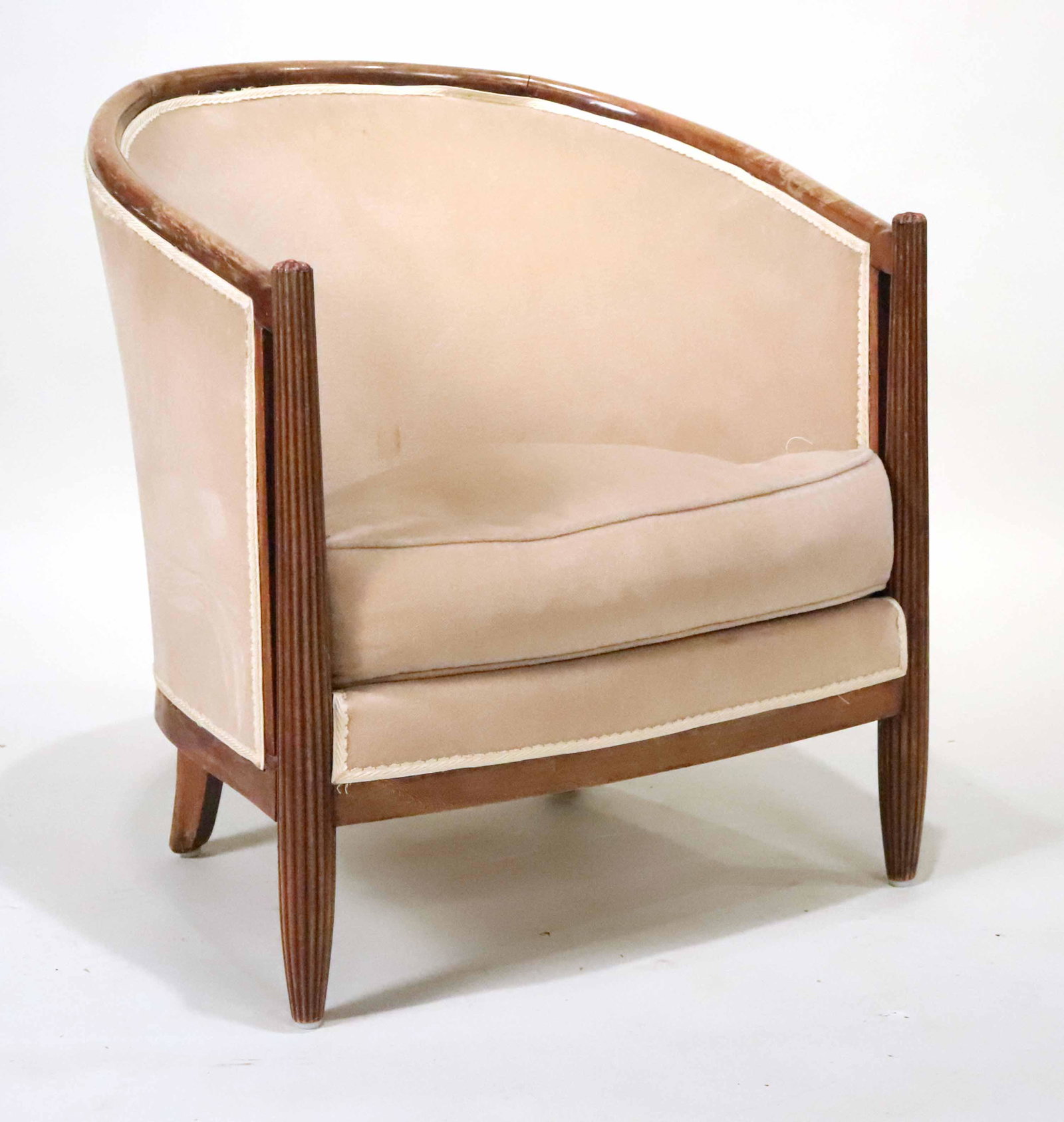 Art Deco Style Beechwood Bergere: 20th C. 29"h x 25"w x 22"d