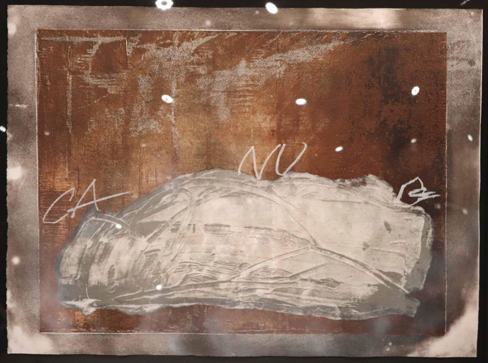 Abstract Lithograph on Paper, "Nu", Antoni Tapies: Signed lower right, Antoni Tapies (Spanish, 1923-2012) Numbered 29/50 in lower left. Antoni Tapies works appear in Museum Collections around the world. Including collections such as the Museum of Mode