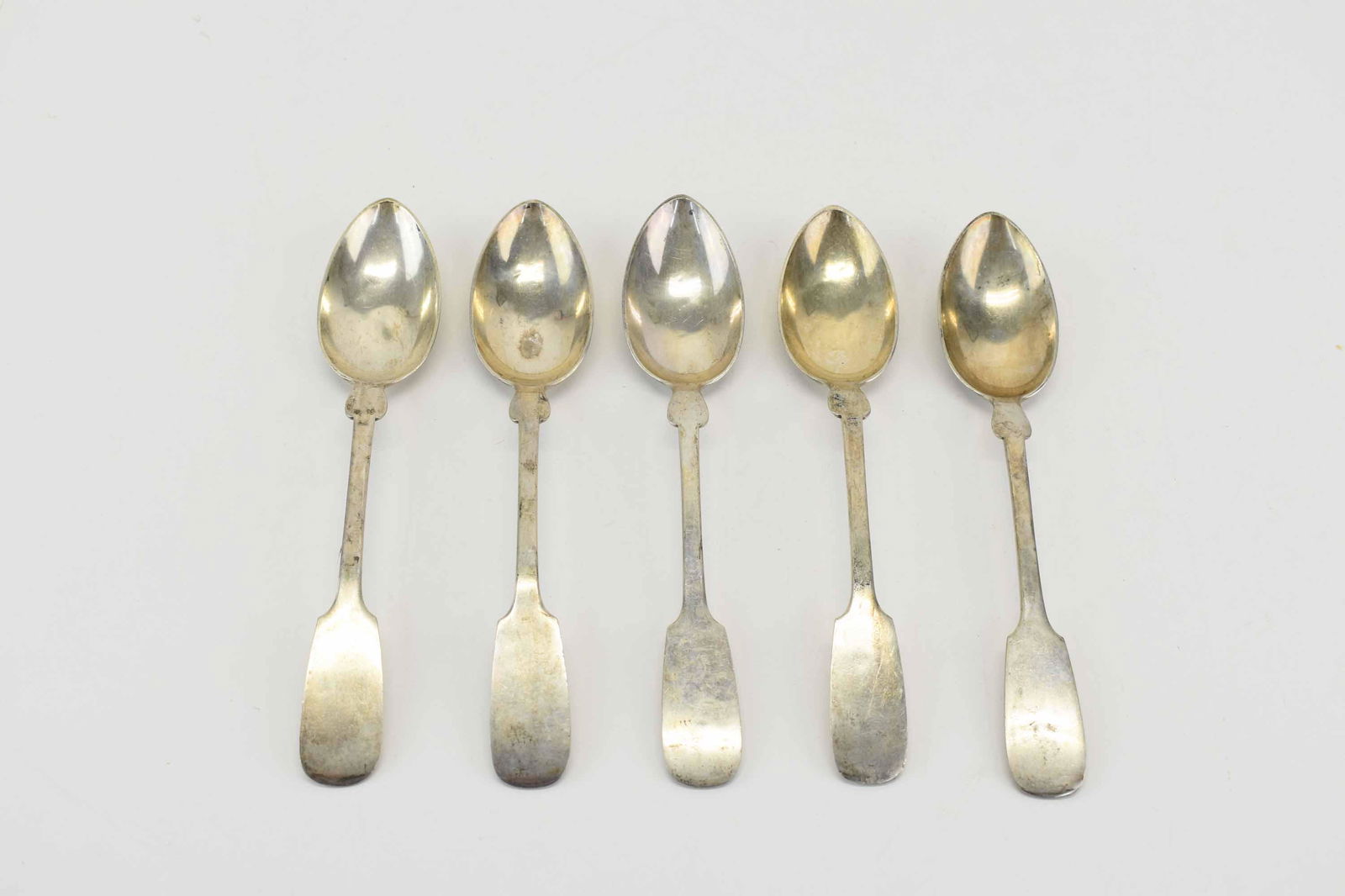5 Antique H. Meyen 800 German Silver Soup Spoons (1 of 4)