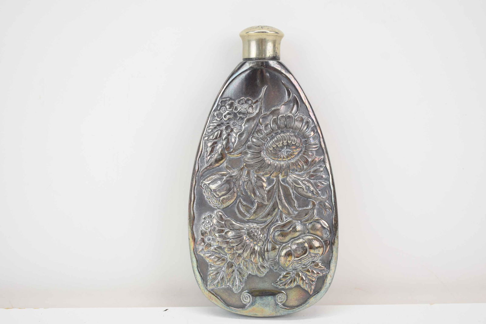 Early 20th C. Silver Plate Flask (1 of 4)