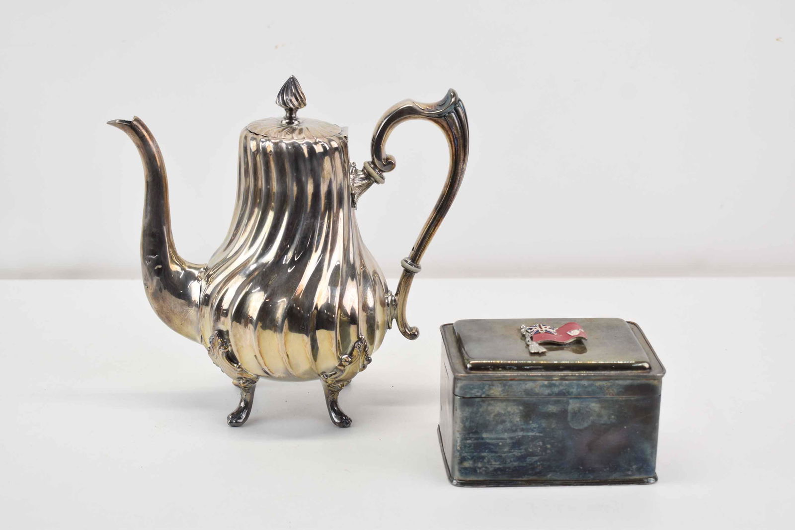Silverplate Footed Teapot (1 of 9)