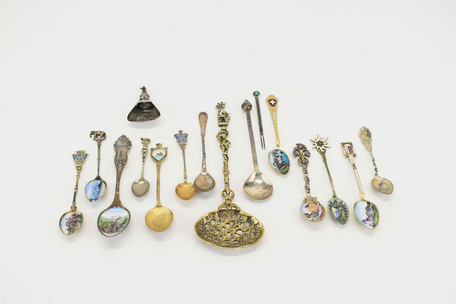Sterling and Enamel Souvenir Spoons (1 of 9)