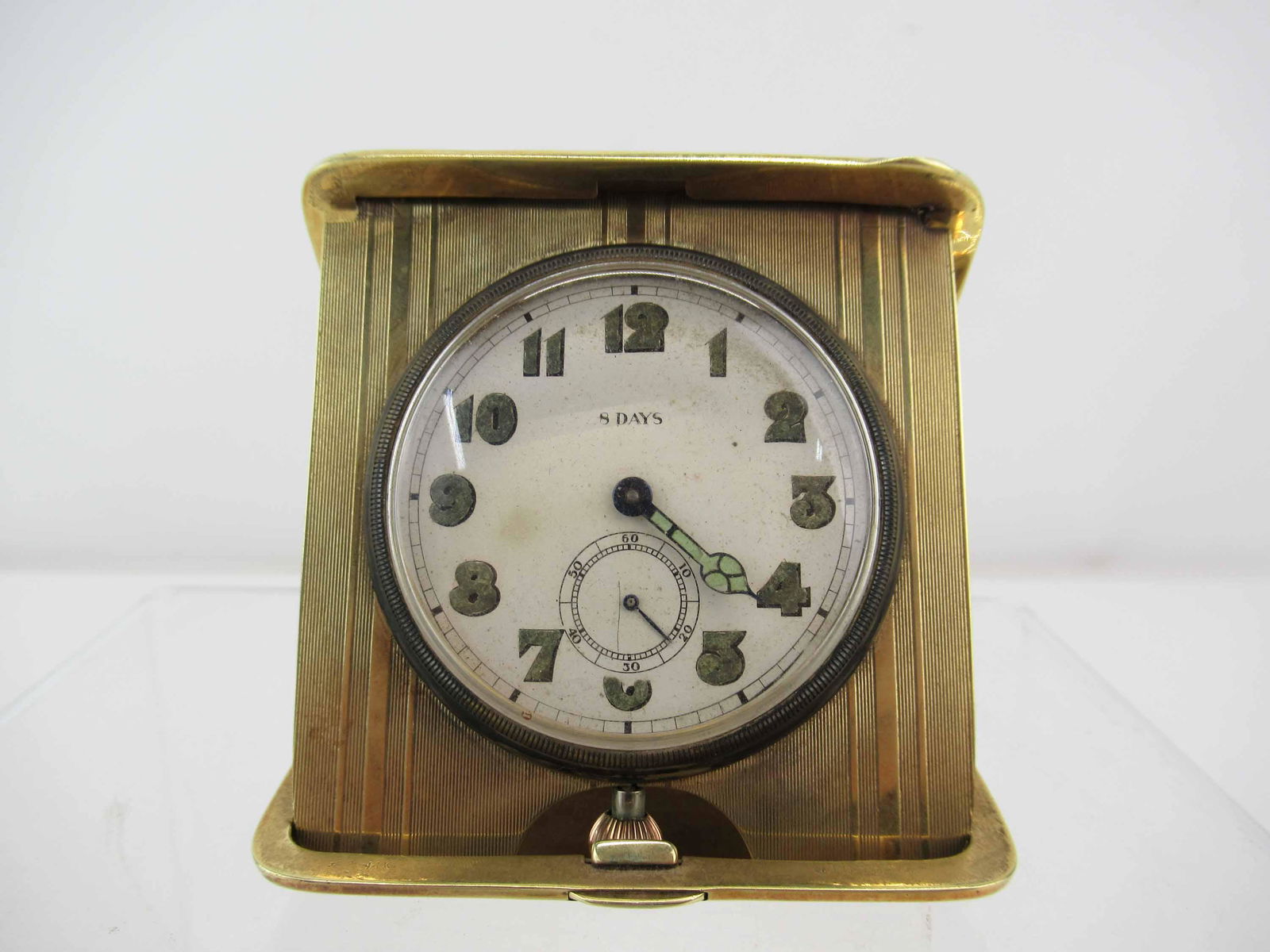 Longines 14K Gold Swiss 8 Day Travel Clock (1 of 10)