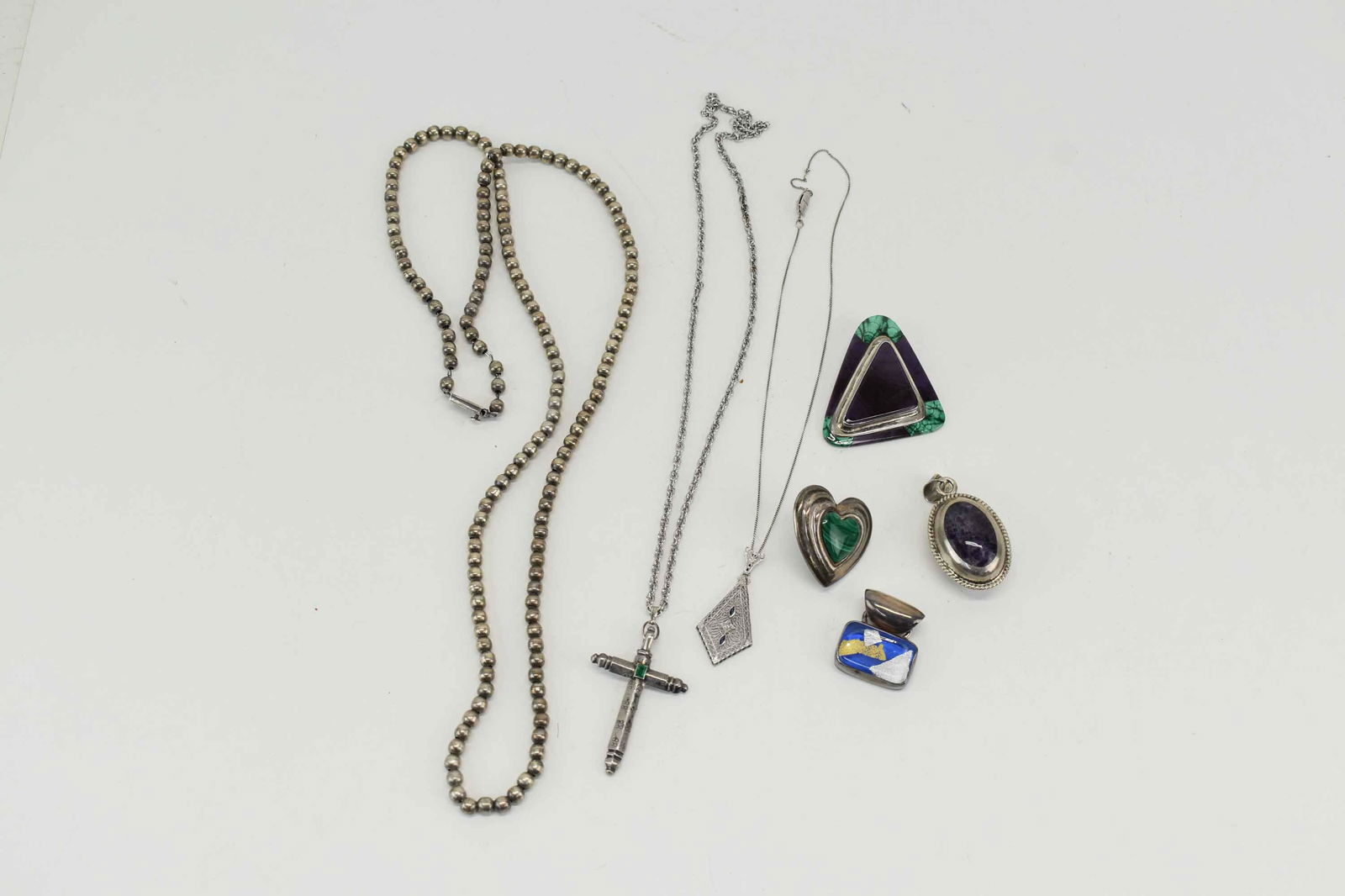 Mexican Sterling Silver Bead Necklace (1 of 7)