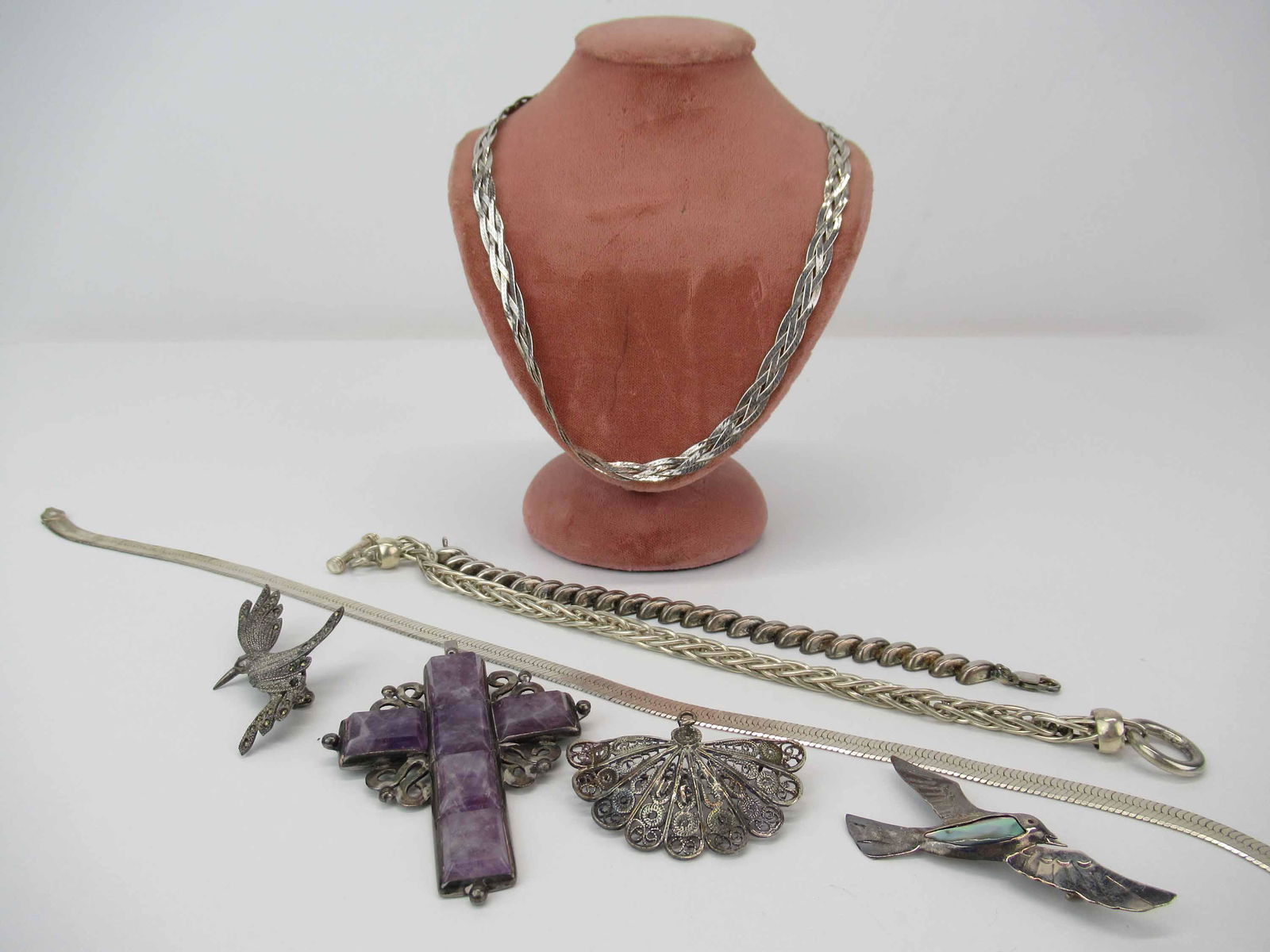 Two Sterling Necklaces & Two Sterling  Bracelets (1 of 14)